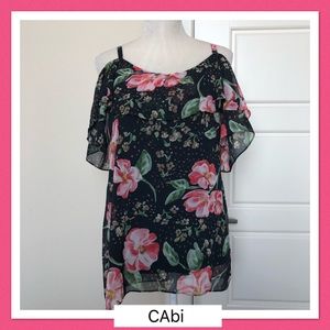 CAbi Off Shoulders Blouse Size S